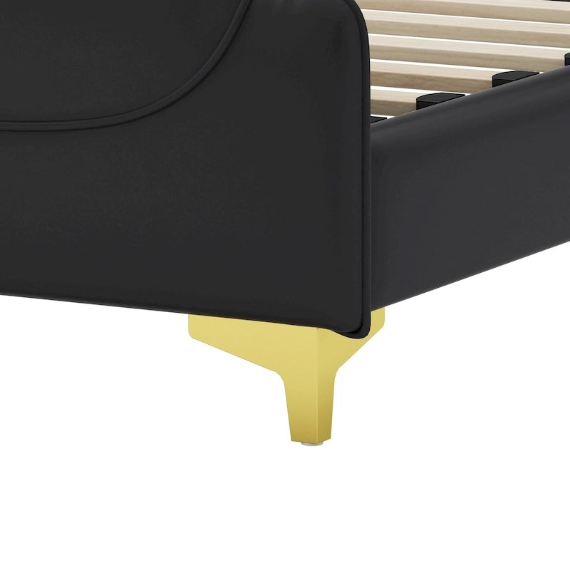 Lit moderne en similicuir par