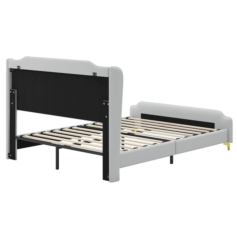 Lit moderne en similicuir par