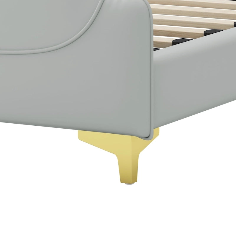 Lit moderne en similicuir par