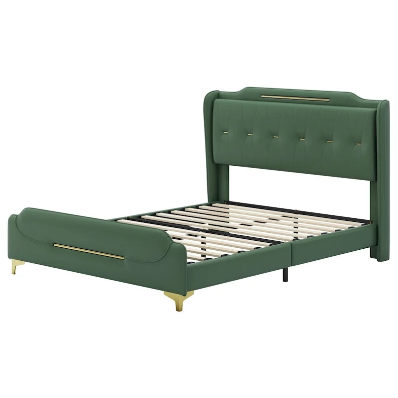 Lit moderne en similicuir par