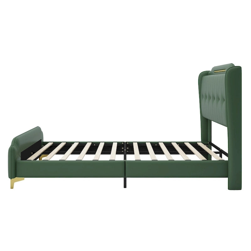 Lit moderne en similicuir par