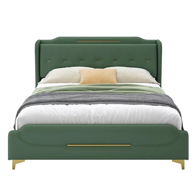 Lit moderne en similicuir par