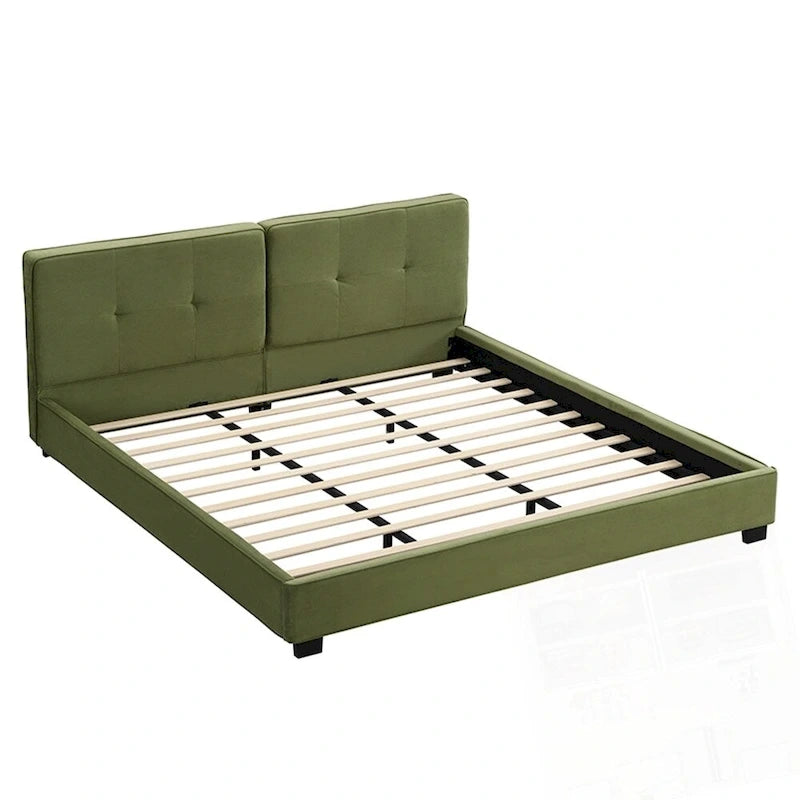 Cadres de lit King Size en velours, plateforme de lit rembourrée