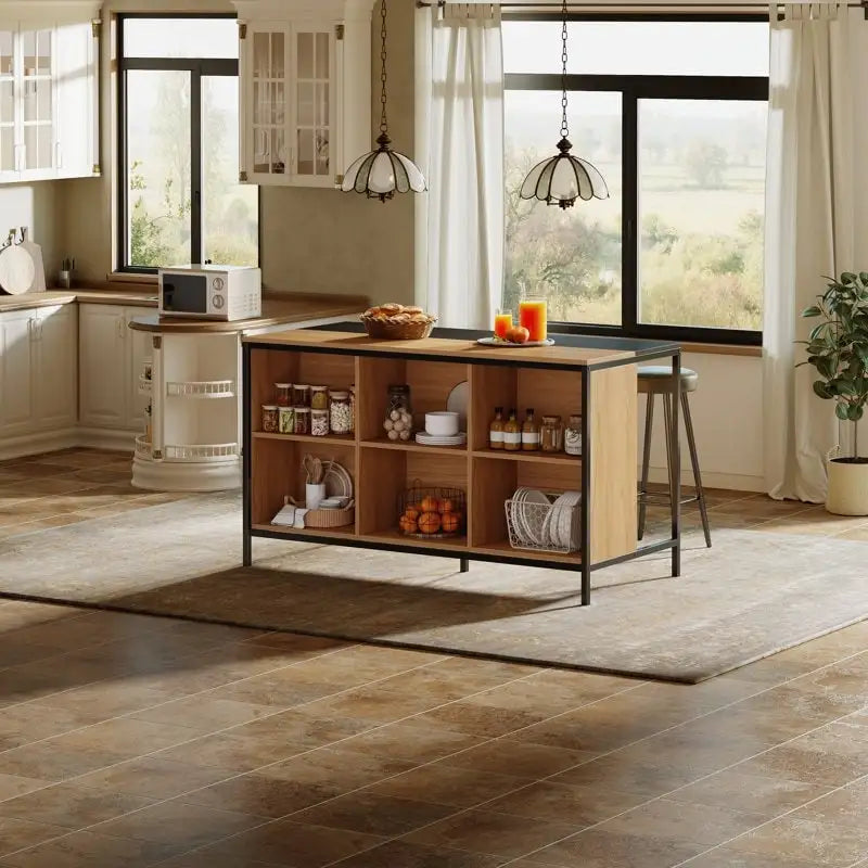 Îlot de cuisine avec rangement à 6 cubes pour cuisine et salle à manger