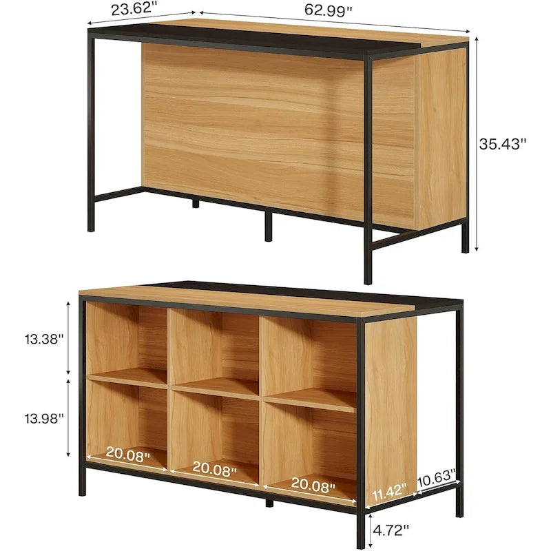 Îlot de cuisine avec rangement à 6 cubes pour cuisine et salle à manger
