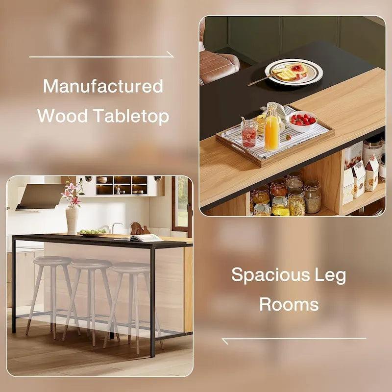 Îlot de cuisine avec rangement à 6 cubes pour cuisine et salle à manger