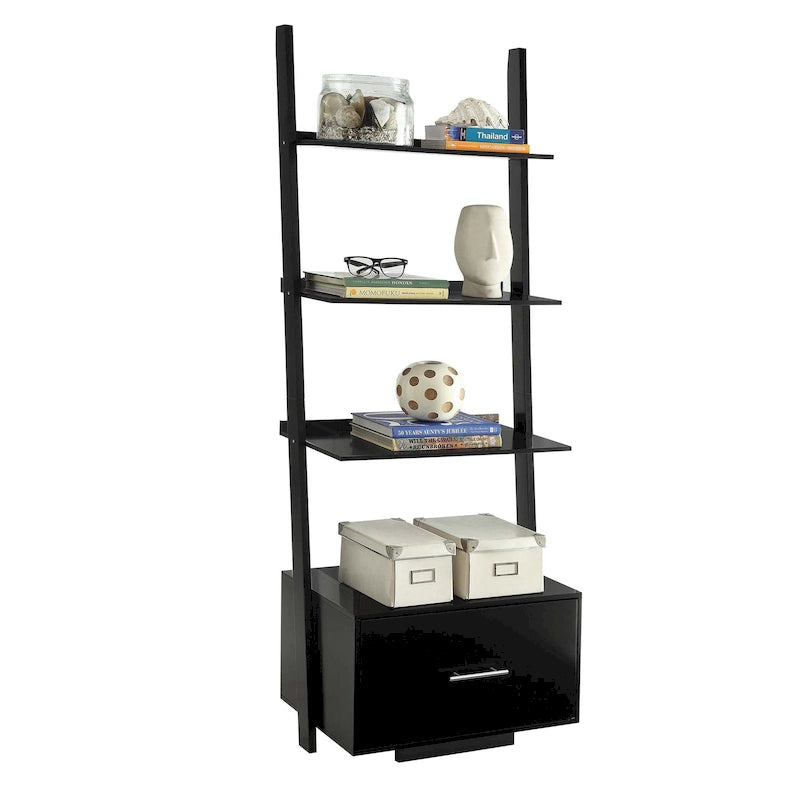 Étagère échelle avec tiroir de classement