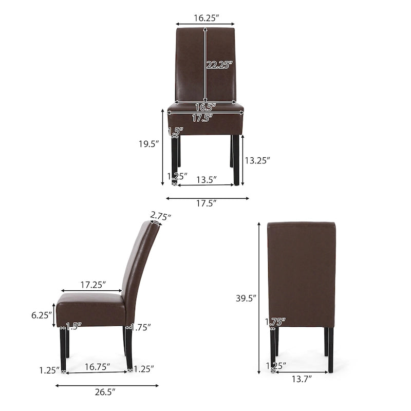 Chaises de salle à manger capitonnées à motifs (Lot de 4) par