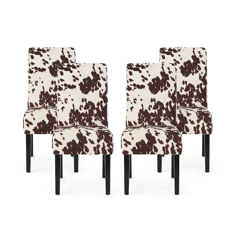 Chaises de salle à manger capitonnées à motifs (Lot de 4) par