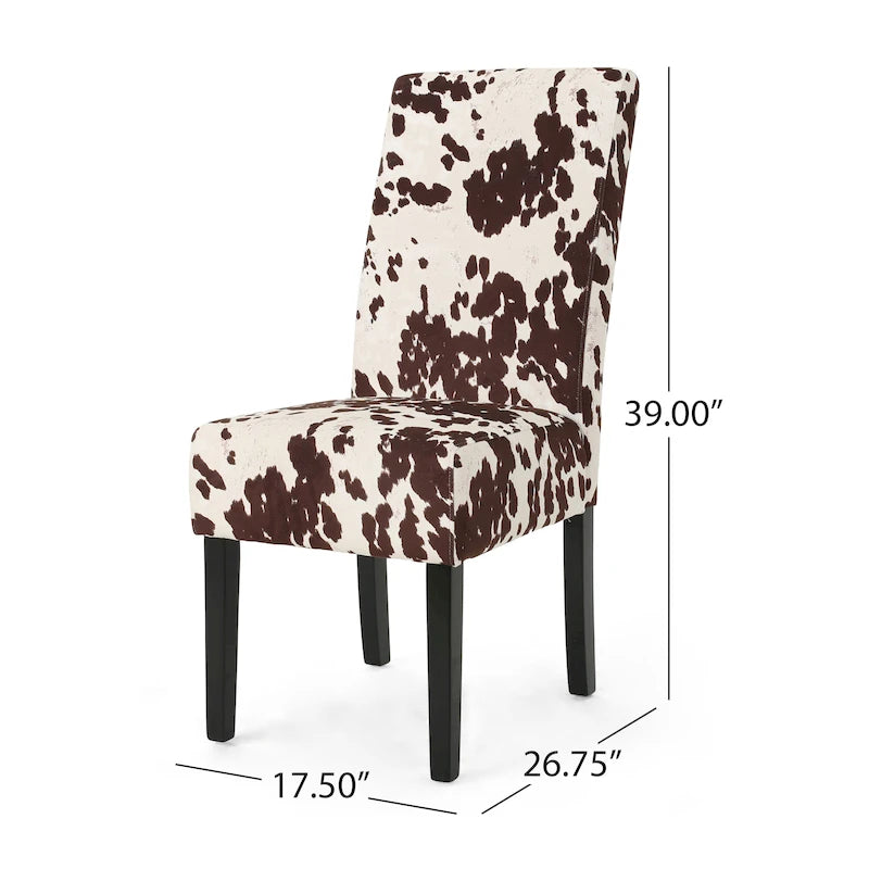 Chaises de salle à manger capitonnées à motifs (Lot de 4) par