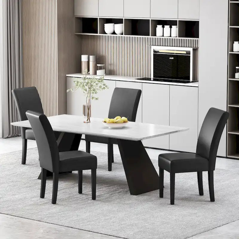 Chaises de salle à manger capitonnées à motifs (Lot de 4) par