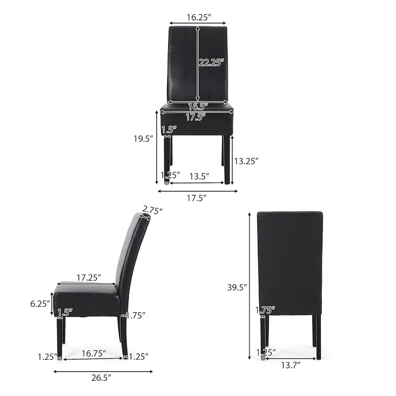 Chaises de salle à manger capitonnées à motifs (Lot de 4) par