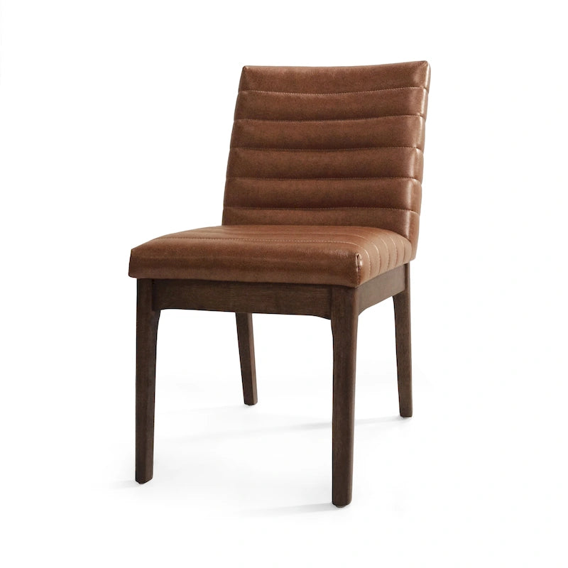 Chaises de salle à manger tapissées avec coutures verticales (lot de 6) par