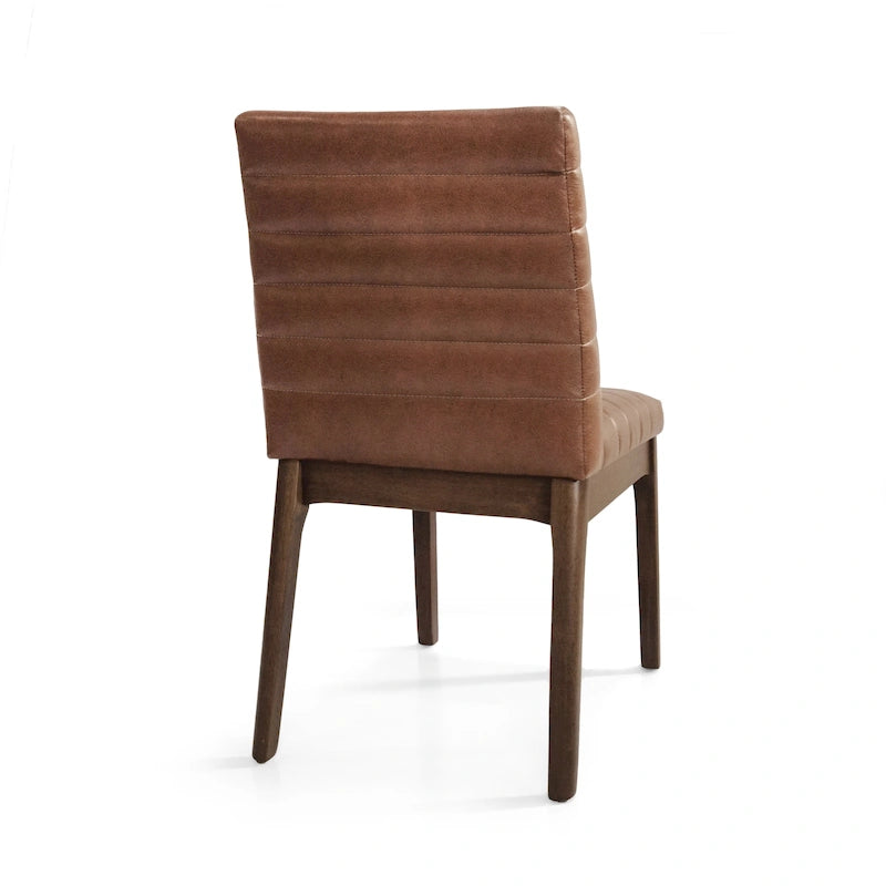 Chaises de salle à manger tapissées avec coutures verticales (lot de 6) par