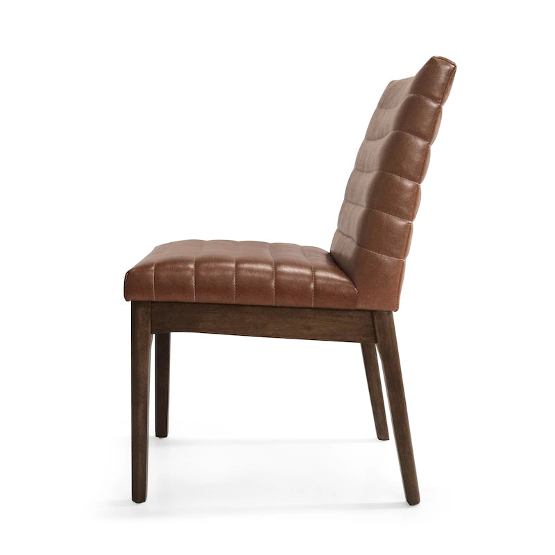 Chaises de salle à manger tapissées avec coutures verticales (lot de 6) par