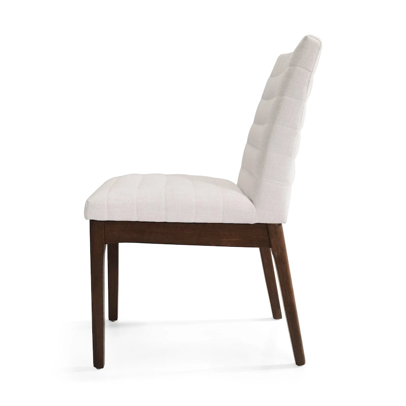 Chaises de salle à manger tapissées avec coutures verticales (lot de 6) par