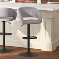Tabouret de bar pivotant moderne réglable en hauteur avec repose-pieds