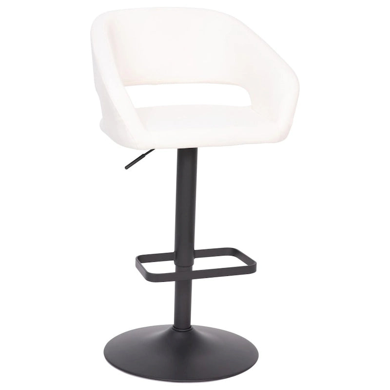 Tabouret de bar pivotant moderne réglable en hauteur avec repose-pieds