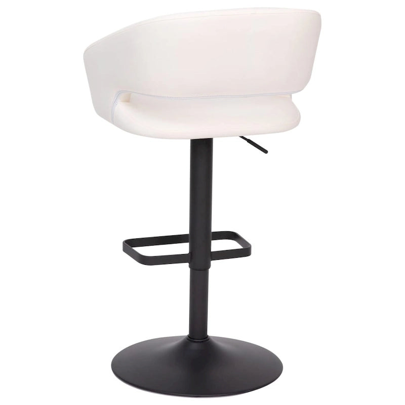 Tabouret de bar pivotant moderne réglable en hauteur avec repose-pieds