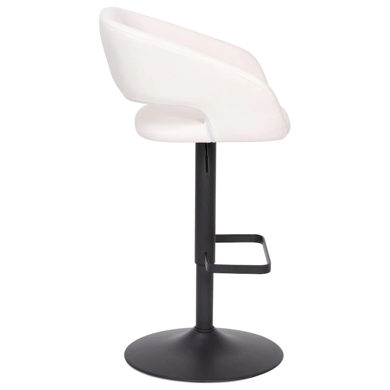 Tabouret de bar pivotant moderne réglable en hauteur avec repose-pieds