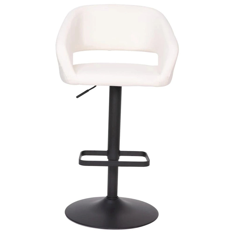 Tabouret de bar pivotant moderne réglable en hauteur avec repose-pieds