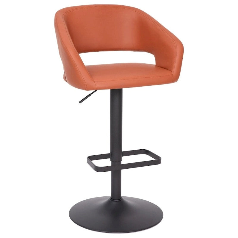 Tabouret de bar pivotant moderne réglable en hauteur avec repose-pieds