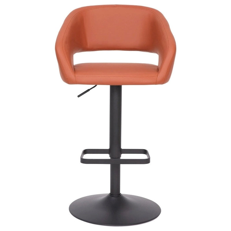 Tabouret de bar pivotant moderne réglable en hauteur avec repose-pieds
