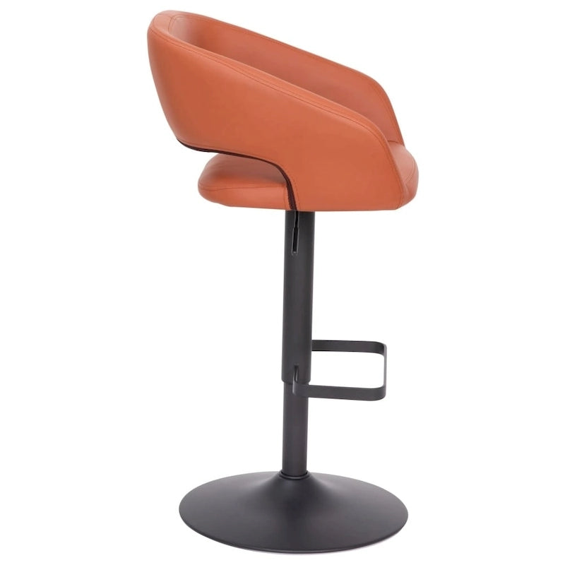 Tabouret de bar pivotant moderne réglable en hauteur avec repose-pieds