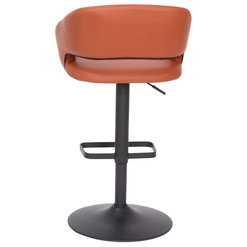 Tabouret de bar pivotant moderne réglable en hauteur avec repose-pieds