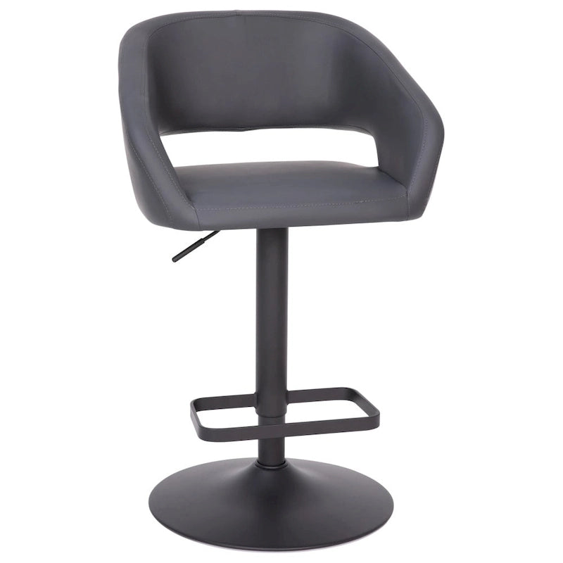 Tabouret de bar pivotant moderne réglable en hauteur avec repose-pieds