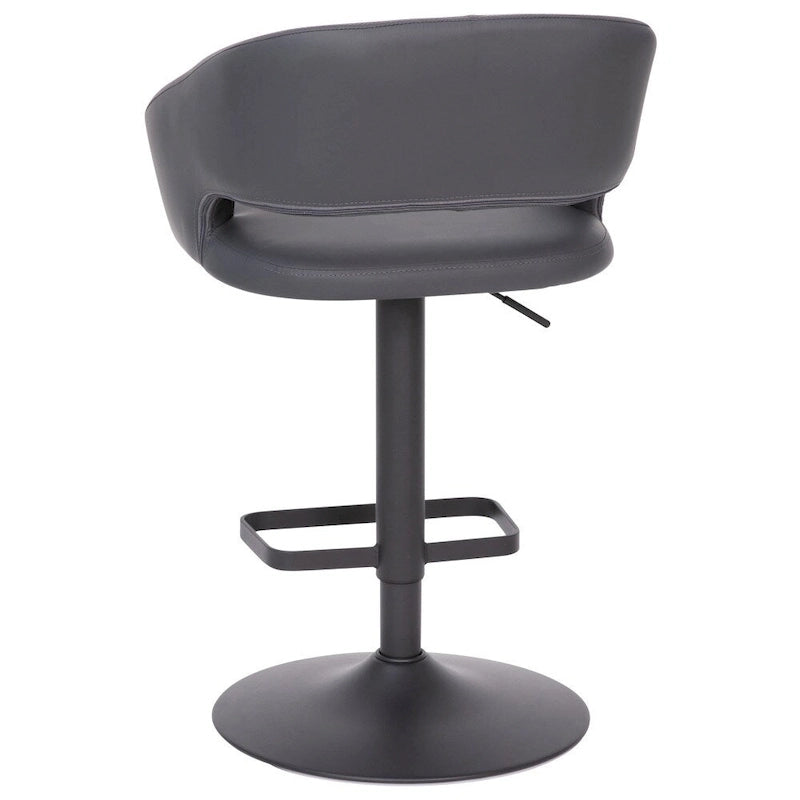 Tabouret de bar pivotant moderne réglable en hauteur avec repose-pieds