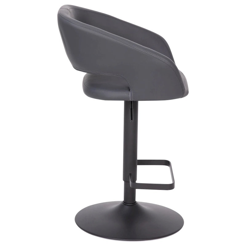 Tabouret de bar pivotant moderne réglable en hauteur avec repose-pieds