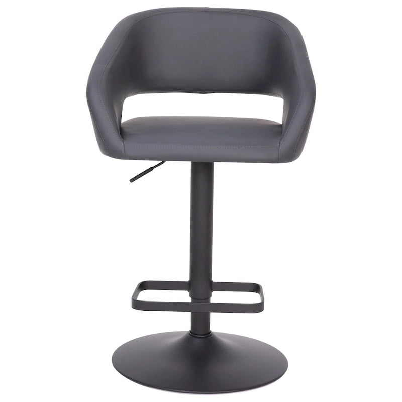 Tabouret de bar pivotant moderne réglable en hauteur avec repose-pieds