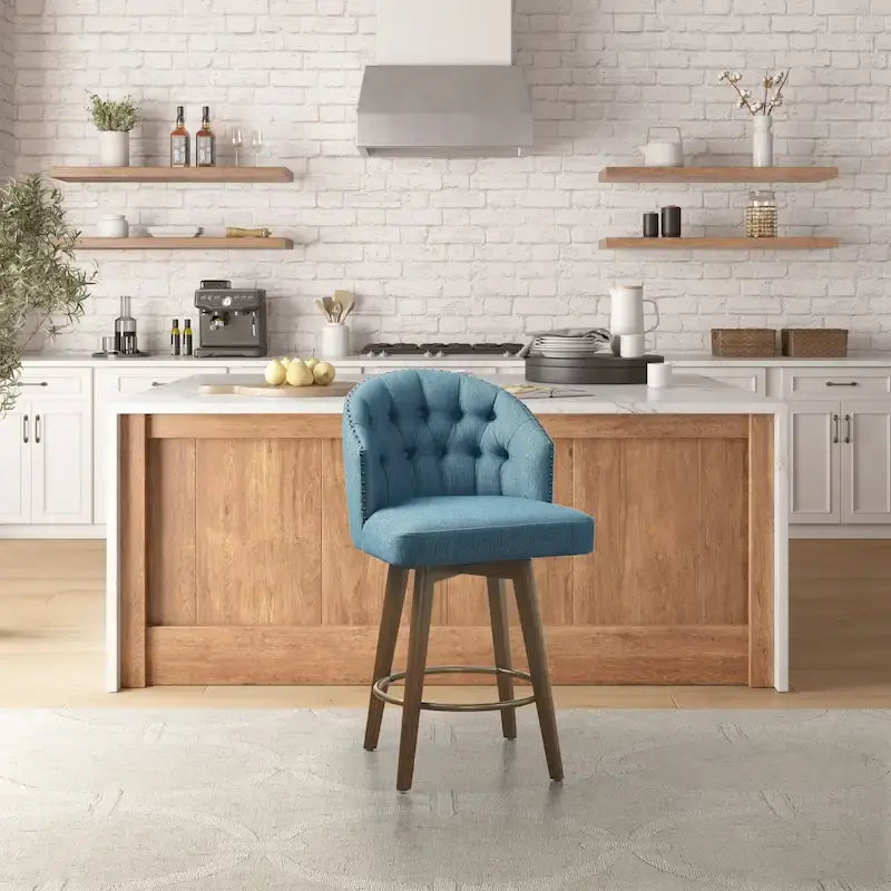 Tabouret de comptoir rembourré pivotant à 360 degrés 26 H