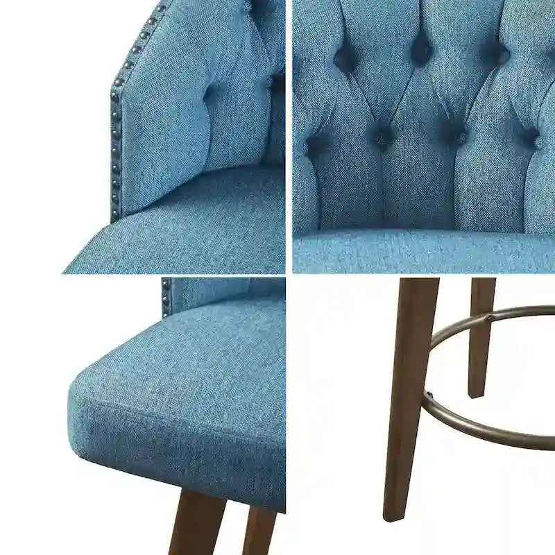 Tabouret de comptoir rembourré pivotant à 360 degrés 26 H