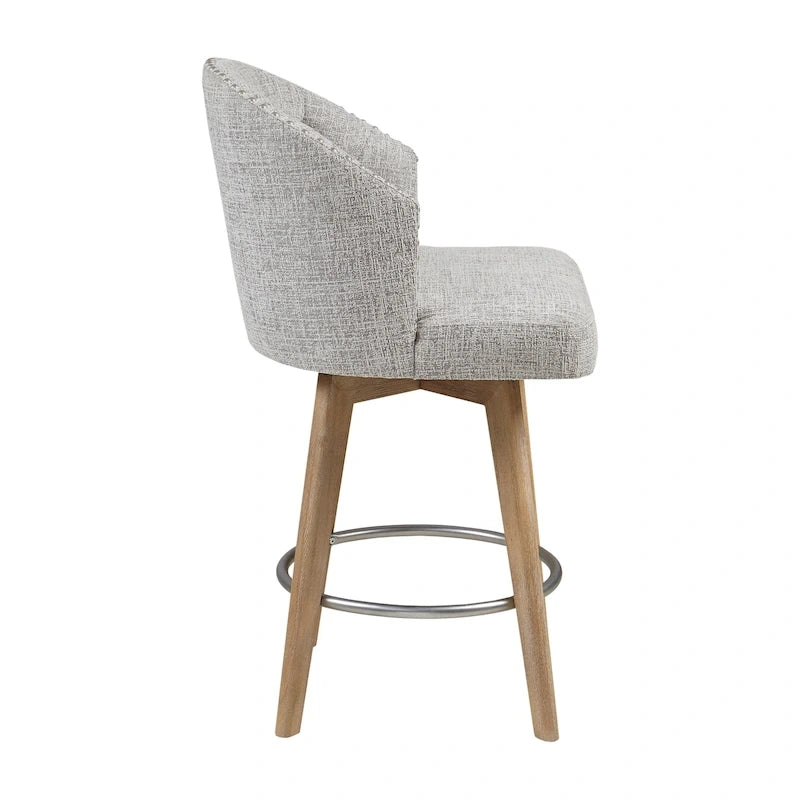 Tabouret de comptoir rembourré pivotant à 360 degrés 26 H