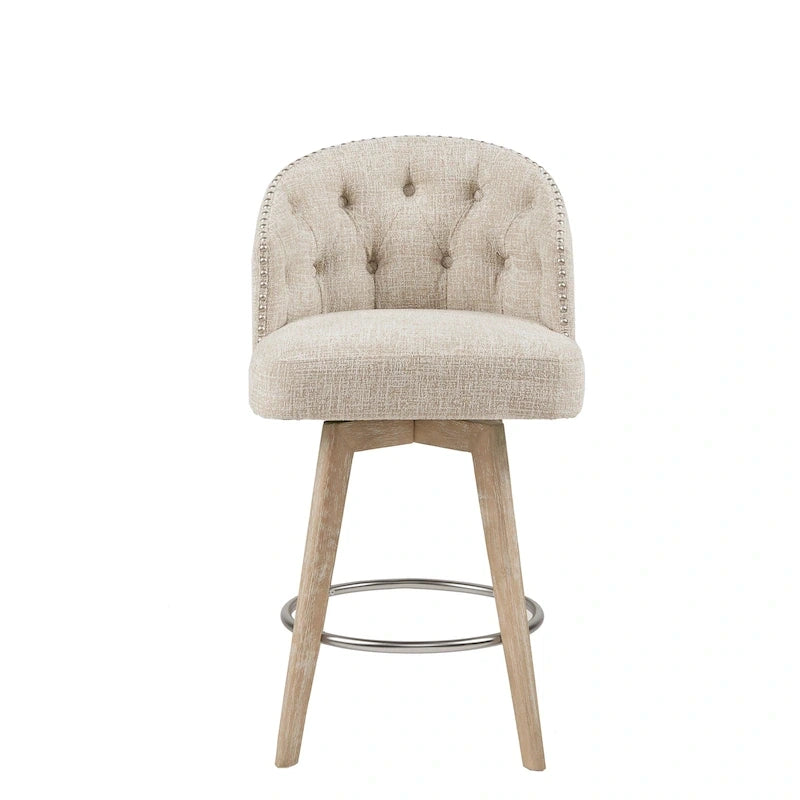 Tabouret de comptoir rembourré pivotant à 360 degrés 26 H