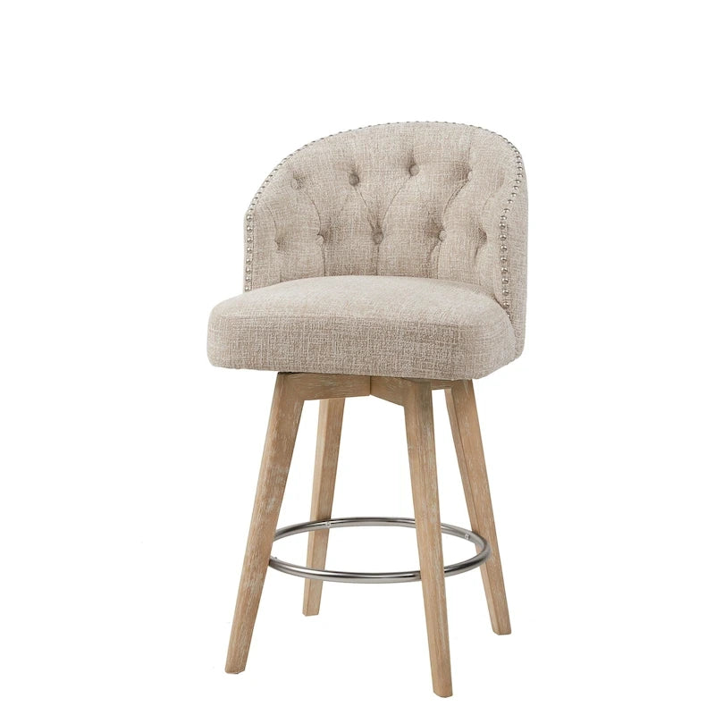Tabouret de comptoir rembourré pivotant à 360 degrés 26 H