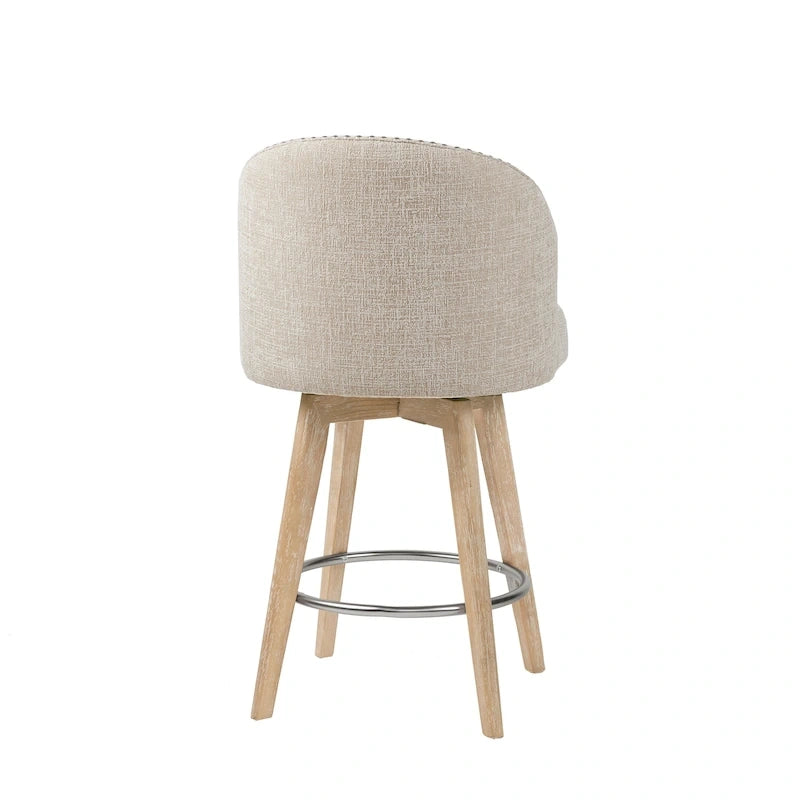 Tabouret de comptoir rembourré pivotant à 360 degrés 26 H