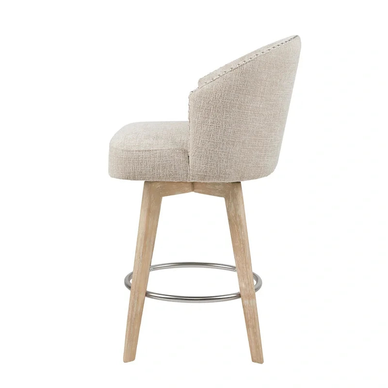 Tabouret de comptoir rembourré pivotant à 360 degrés 26 H