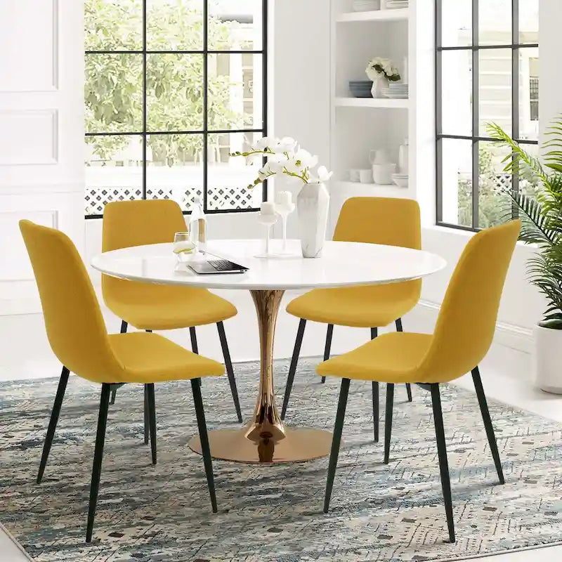 Chaises de salle à manger modernes en tissu (lot de 4) - 34x18x18
