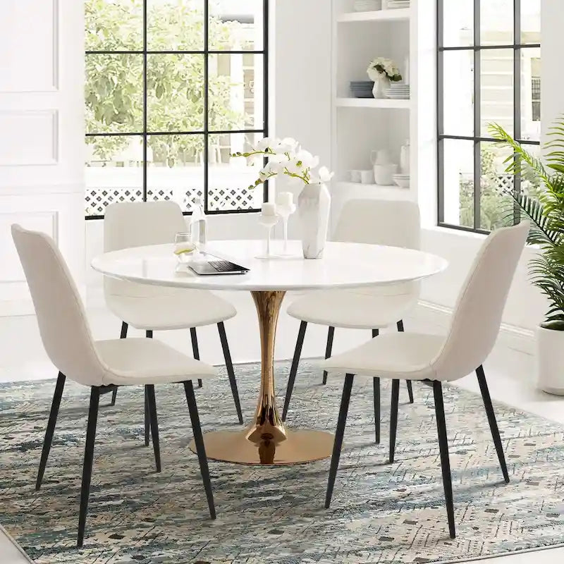 Chaises de salle à manger modernes en tissu (lot de 4) - 34x18x18
