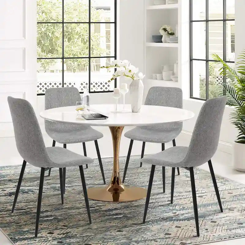 Chaises de salle à manger modernes en tissu (lot de 4) - 34x18x18