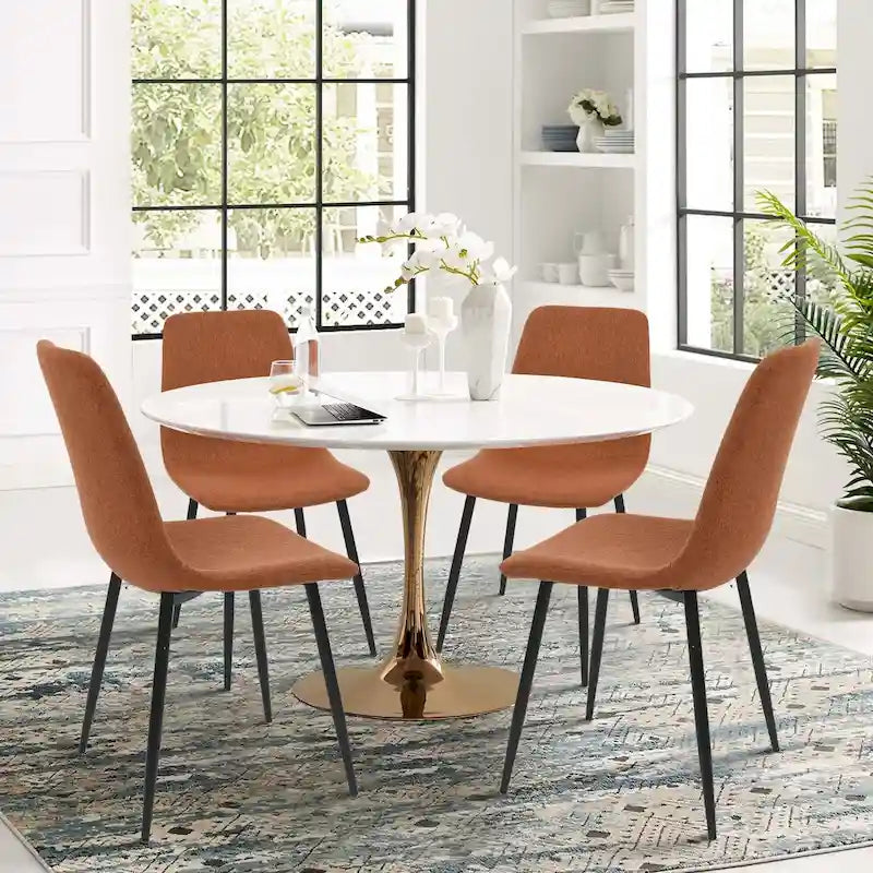 Chaises de salle à manger modernes en tissu (lot de 4) - 34x18x18