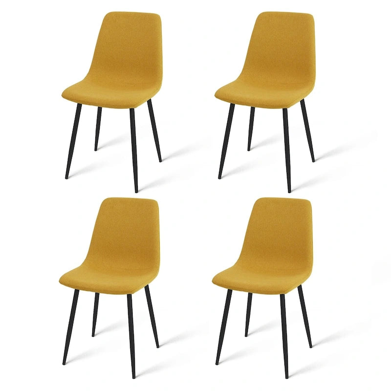 Chaises de salle à manger modernes en tissu (lot de 4) - 34x18x18