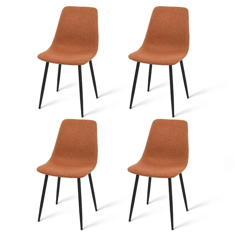 Chaises de salle à manger modernes en tissu (lot de 4) - 34x18x18