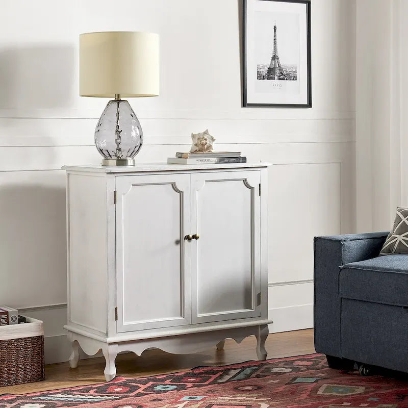 34Meuble d'appoint de style rustique à 2 portes par