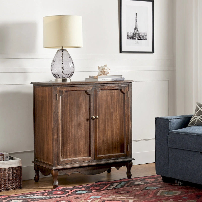 34Meuble d'appoint de style rustique à 2 portes par