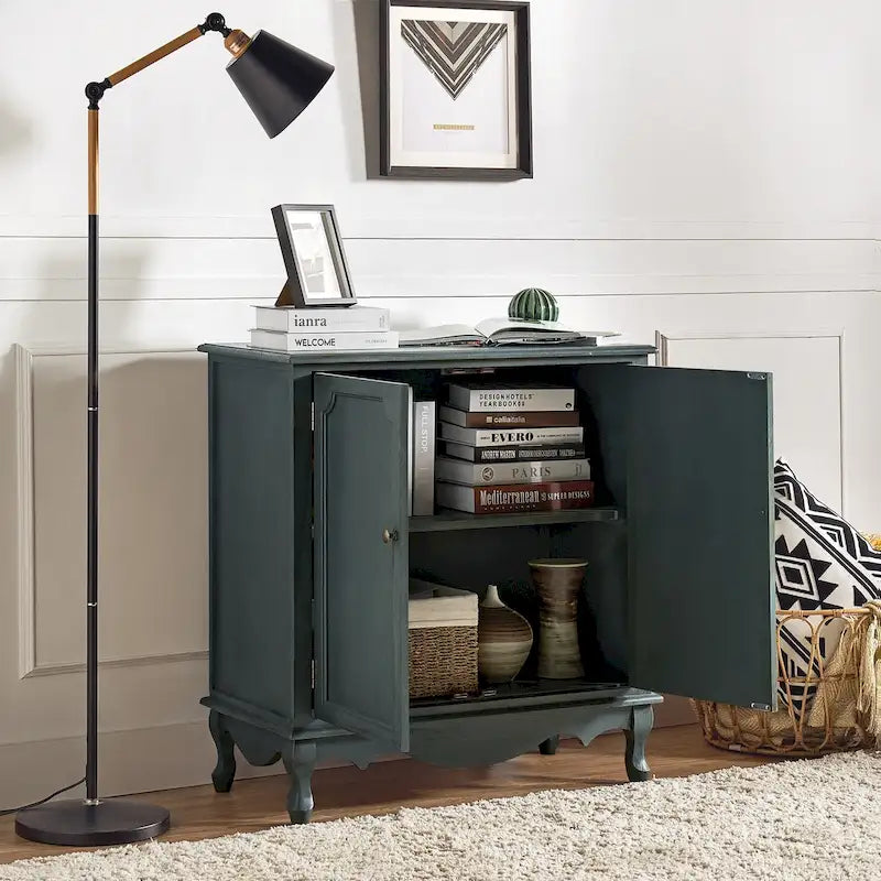 34Meuble d'appoint de style rustique à 2 portes par
