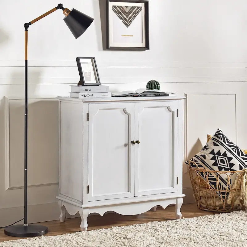 34Meuble d'appoint de style rustique à 2 portes par